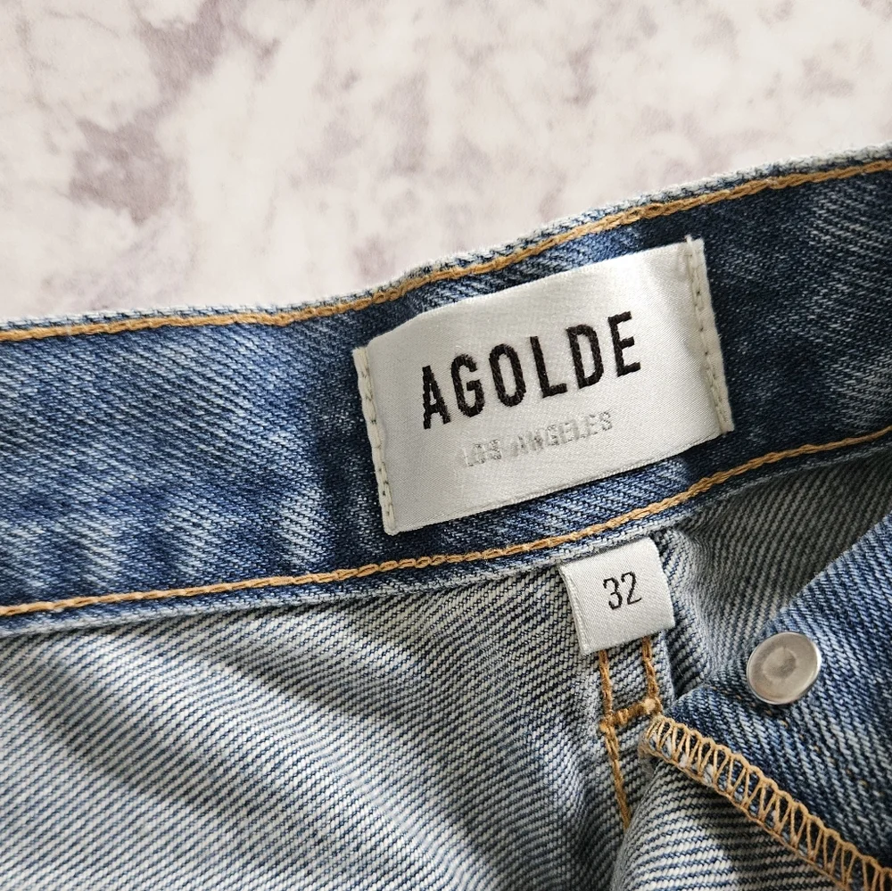Agolde Dee Cut Off Vintage Style High Rise Jean Shorts - Picture 6 of 7